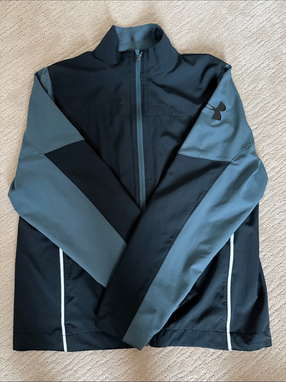 Under Armour Black and Gray Men's Lightweight Windbreaker Jacket